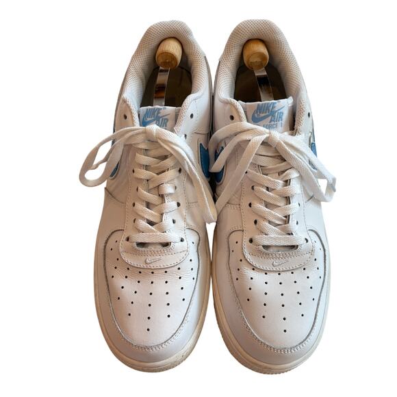 Nike Air Force 1 Low 07 Shoes Sneakers 315122-111 White Blue Mens Size 10.5 main image 9